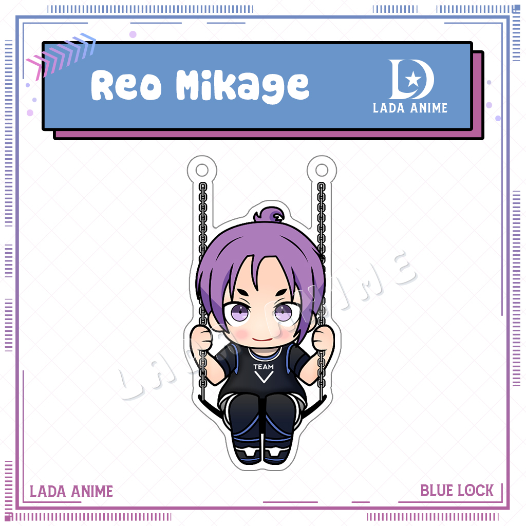 Standee Xích Đu Anime Bóng Đá BLUELOCK Tùy Chọn Nhân Vật Và Khung Xích Đu, Mô Hình Anime BLUE LOCK Mica Acrylic