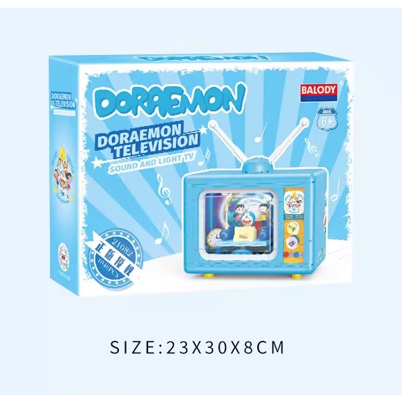 Mô hình lắp ráp TV Doraemon thương hiệu Balody
