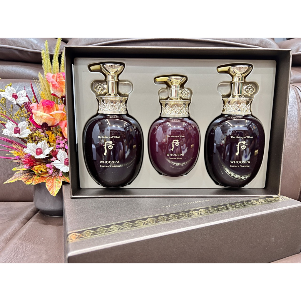 Set Dầu gội xả tinh chất Đông y Whoospa giàu dưỡng chất - Whoo Spa Essence Shampoo 350ml +350ml +220ml
