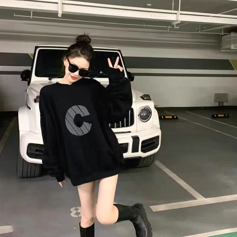 Sweater mặc đôi nam nữ form rộng local brand swt cổ tròn dài tay Deliz dáng dài cute xám Bunny