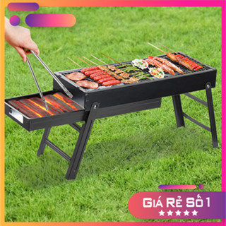 Bếp Nướng than hoa dài BBQ ngoài trời xếp gấp gọn tiện lợi dễ dàng vận chuyển