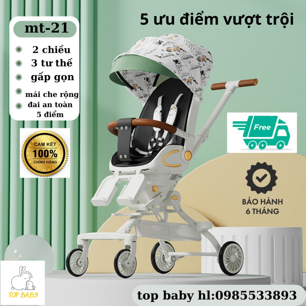 Xe Đẩy V9 Baobaohao Cho Bé Du Lịch Gấp Gọn 2 Chiều