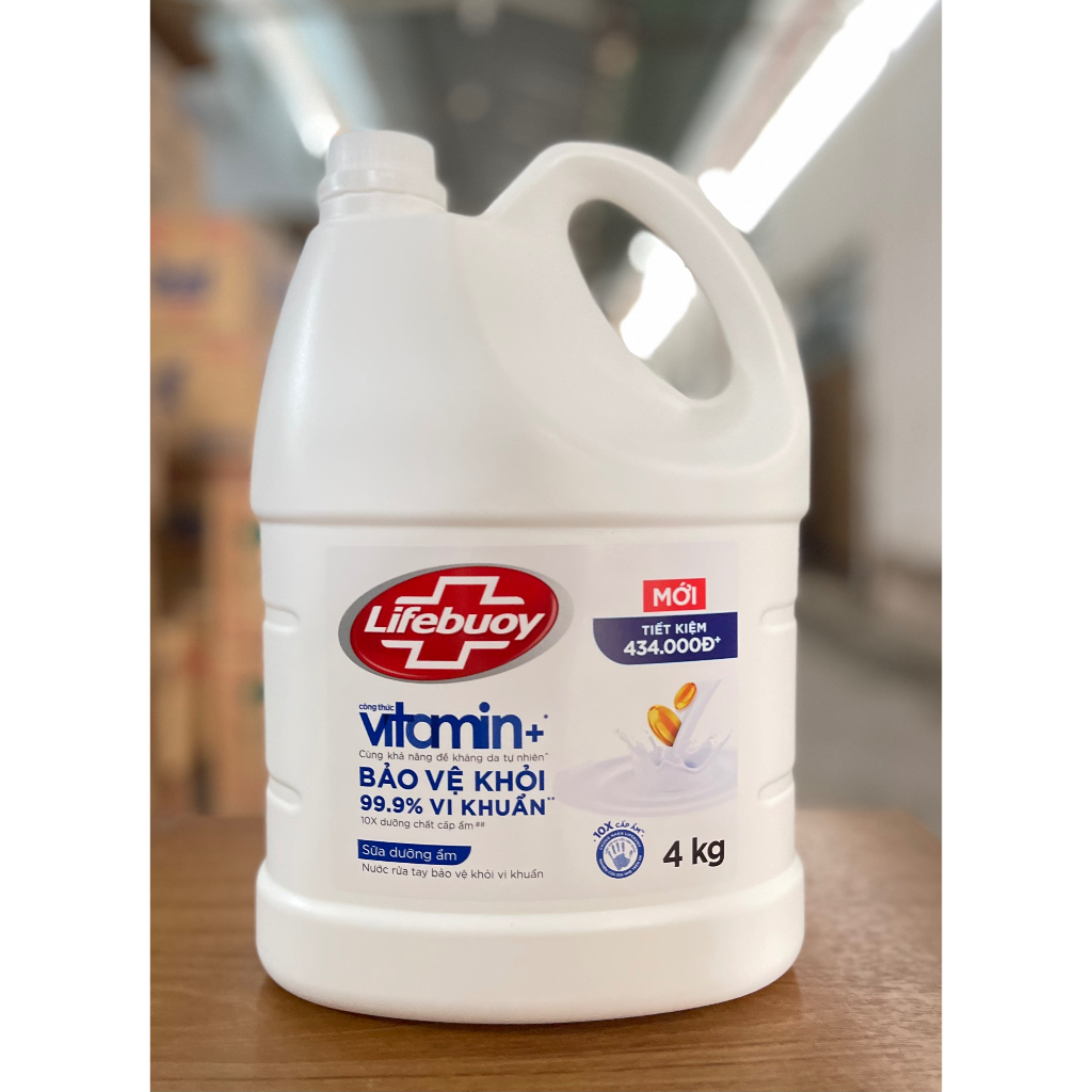 Nước rửa tay Lifebuoy Vitamin 4 ký - Mẫu mới
