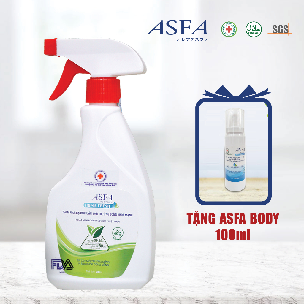 Nước khử mùi, diệt khuẩn ASFA Home Fresh 500ml vệ sinh nhà cửa