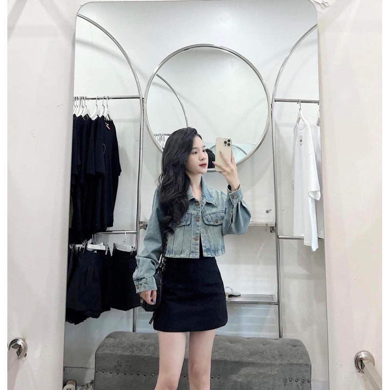 Pass áo khoác jeans croptop hot hit