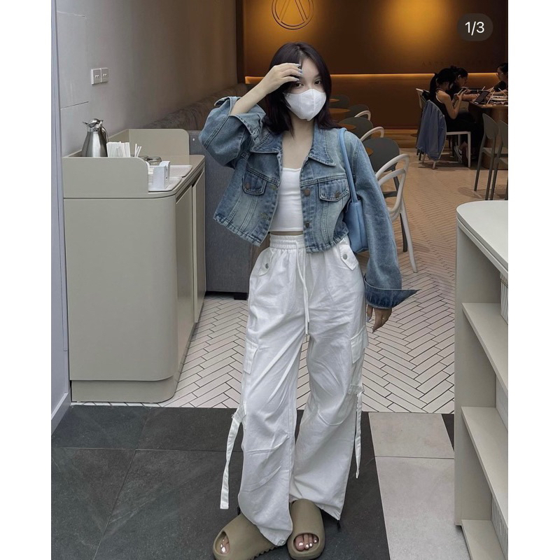 Pass áo khoác jeans croptop hot hit