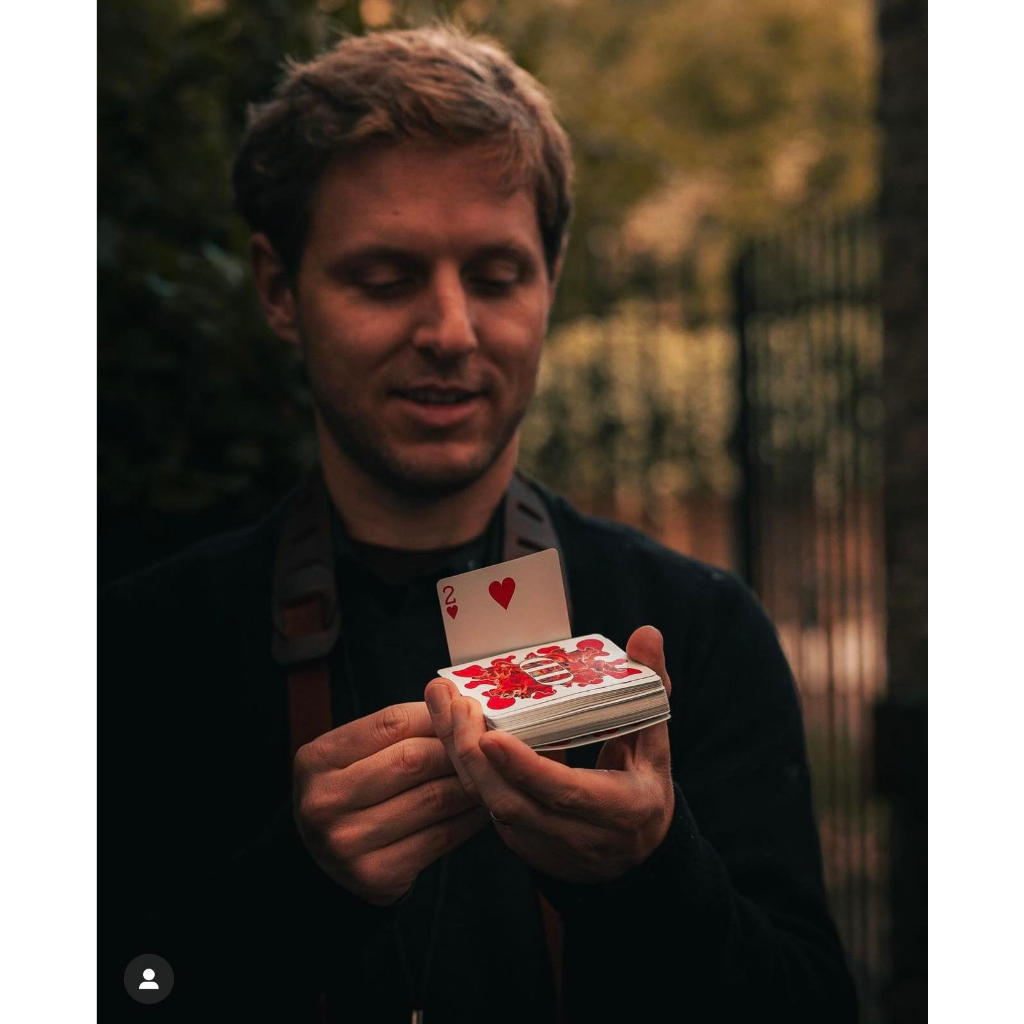 Bộ bài tây, bài ảo thuật Dealear Grips x Dan and Dave - Red - Bài Mỹ - Bài Chính Hãng