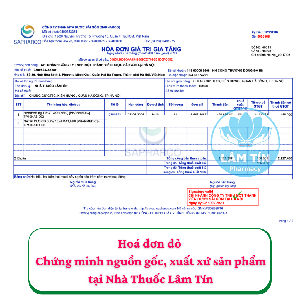 Gói muối vệ sinh Nabicalady hộp  hàng chính hãng 10 gói x 5g