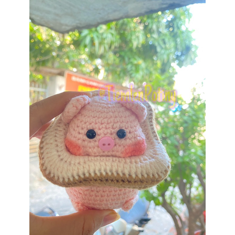 Móc khóa Heo bánh mì mông to 🍞