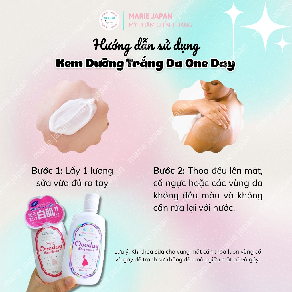 Kem Dưỡng Trắng Da One Day Brightener Ngày Đêm 120ml Nhật Bản
