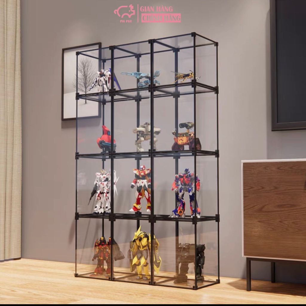 Hộp Đựng Trưng Bày Mô Hình, Figure, Búp Bê Bằng Acrylic Trong Suốt 6 mặt size lớn