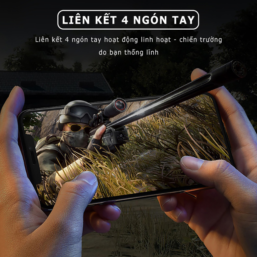 Nút bấm auto tap MEMO AK05 chơi game điện thoại 4 chế độ ghìm tâm dễ dàng phong cách gaming Freefire PUBG COD FF
