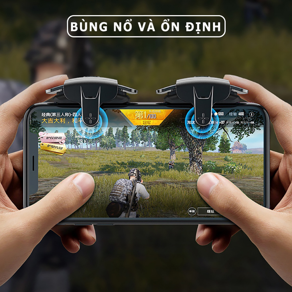 Nút bấm auto tap MEMO AK05 chơi game điện thoại 4 chế độ ghìm tâm dễ dàng phong cách gaming Freefire PUBG COD FF