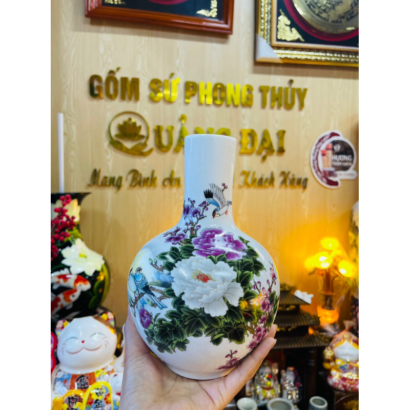 Bình hoa decor cao 23cm