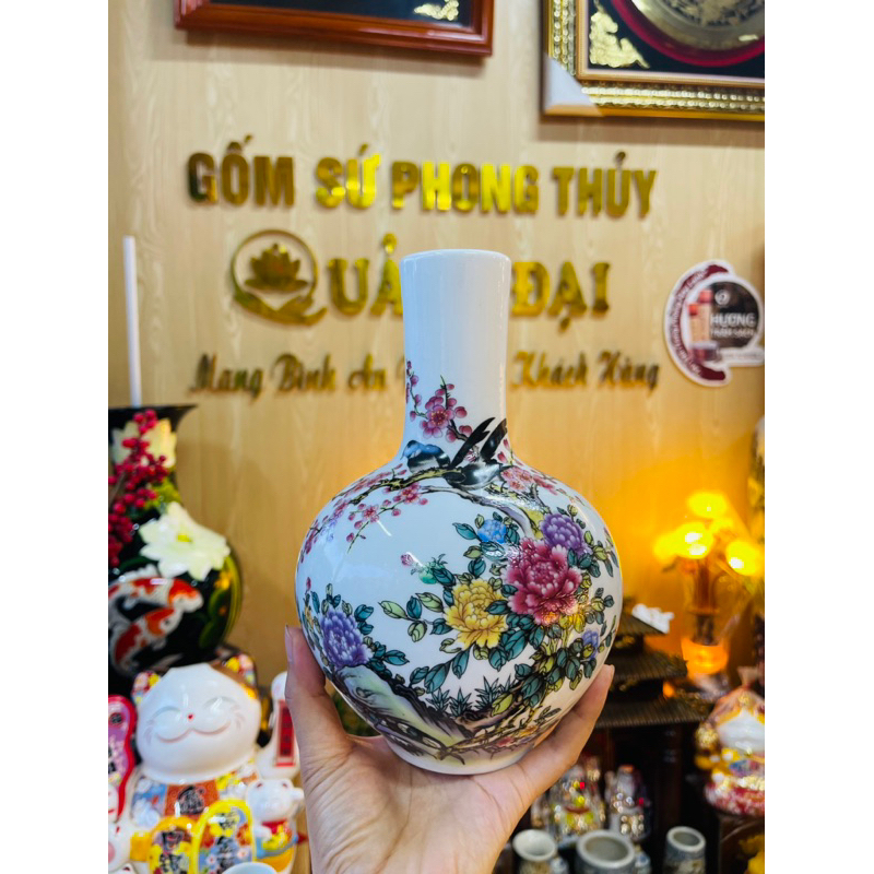 Bình hoa decor cao 23cm