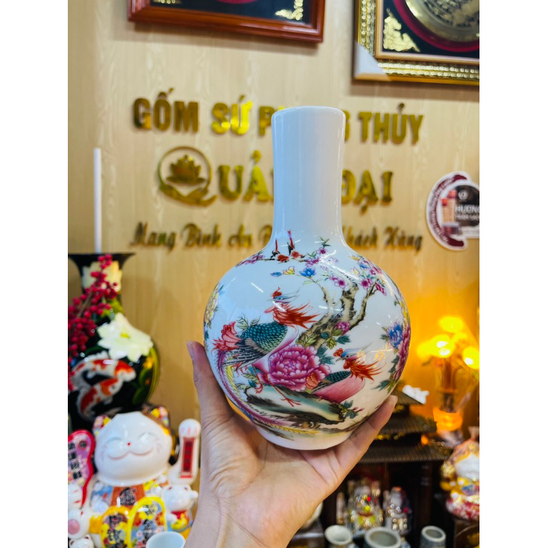 Bình hoa decor cao 23cm