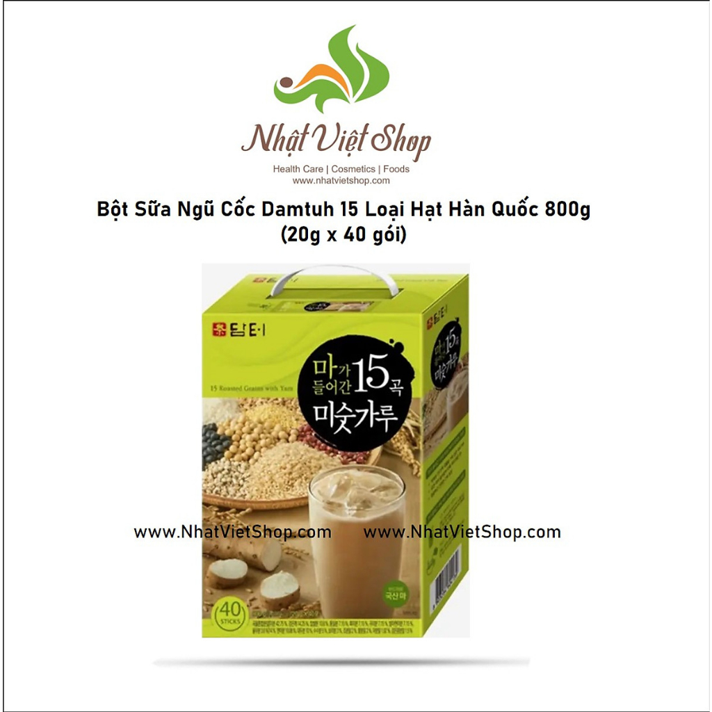Bột Sữa Ngũ Cốc Damtuh 15 Loại Hạt Hàn Quốc 800g