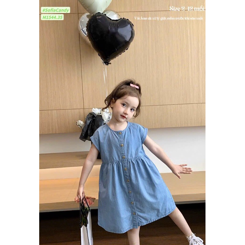 Váy cho be gái zin lụa mềm mịn 12-38kg nhà mộc baby store b226