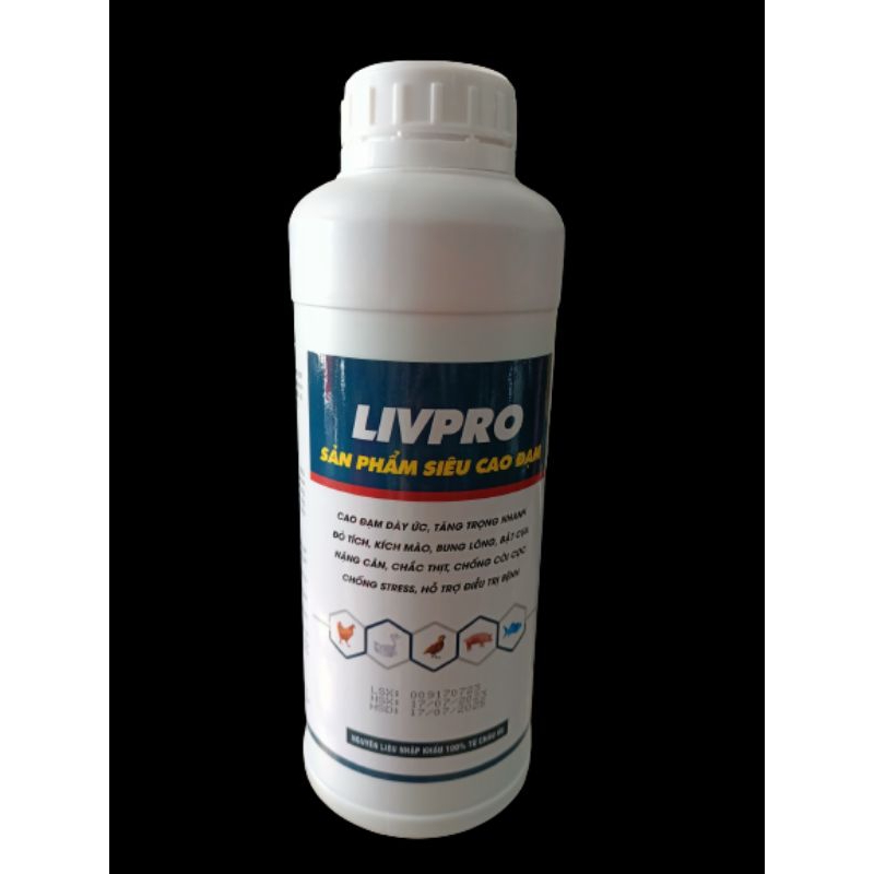 Livpro - đạm thủy phân - đỏ tích kích mào , bung lông bật cựa