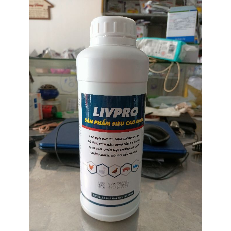 Livpro - đạm thủy phân - đỏ tích kích mào , bung lông bật cựa