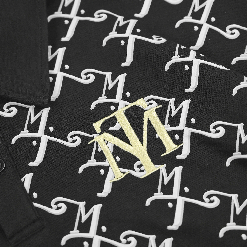 Áo Polo Họa Tiết Monogram Cao Cấp MENTAL® MT Monogram Polo
