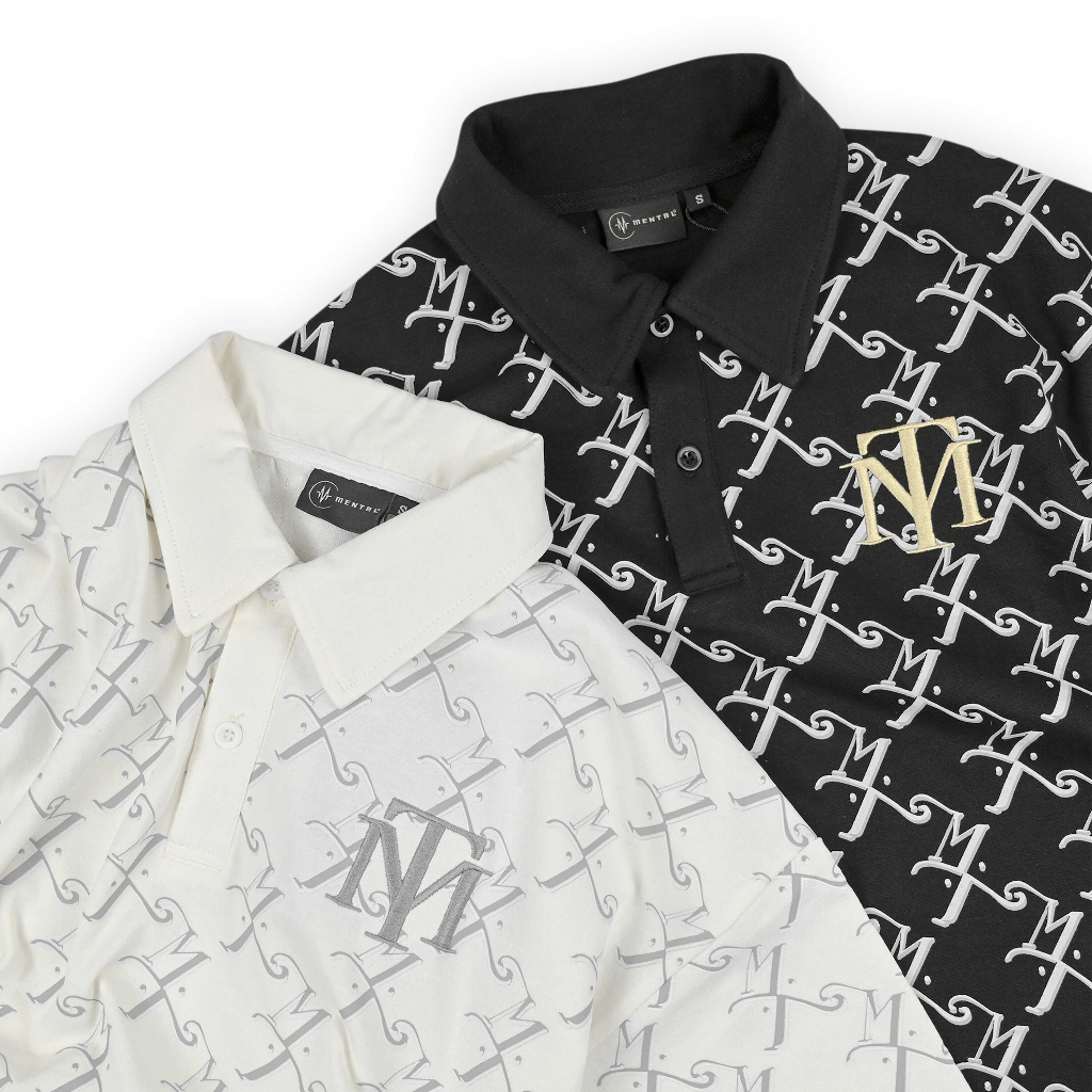 Áo Polo Họa Tiết Monogram Cao Cấp MENTAL® MT Monogram Polo