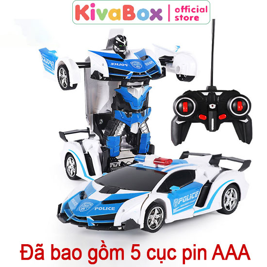 ô tô điều khiển từ xa KIVABOX, 2 mẫu pin thường, pin sạc, đèn led sống động