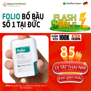 Folio bổ bầu bổ sung 400mcg acid folic cho mẹ bầu - Hộp 120 viên-sử dụng được 4 tháng