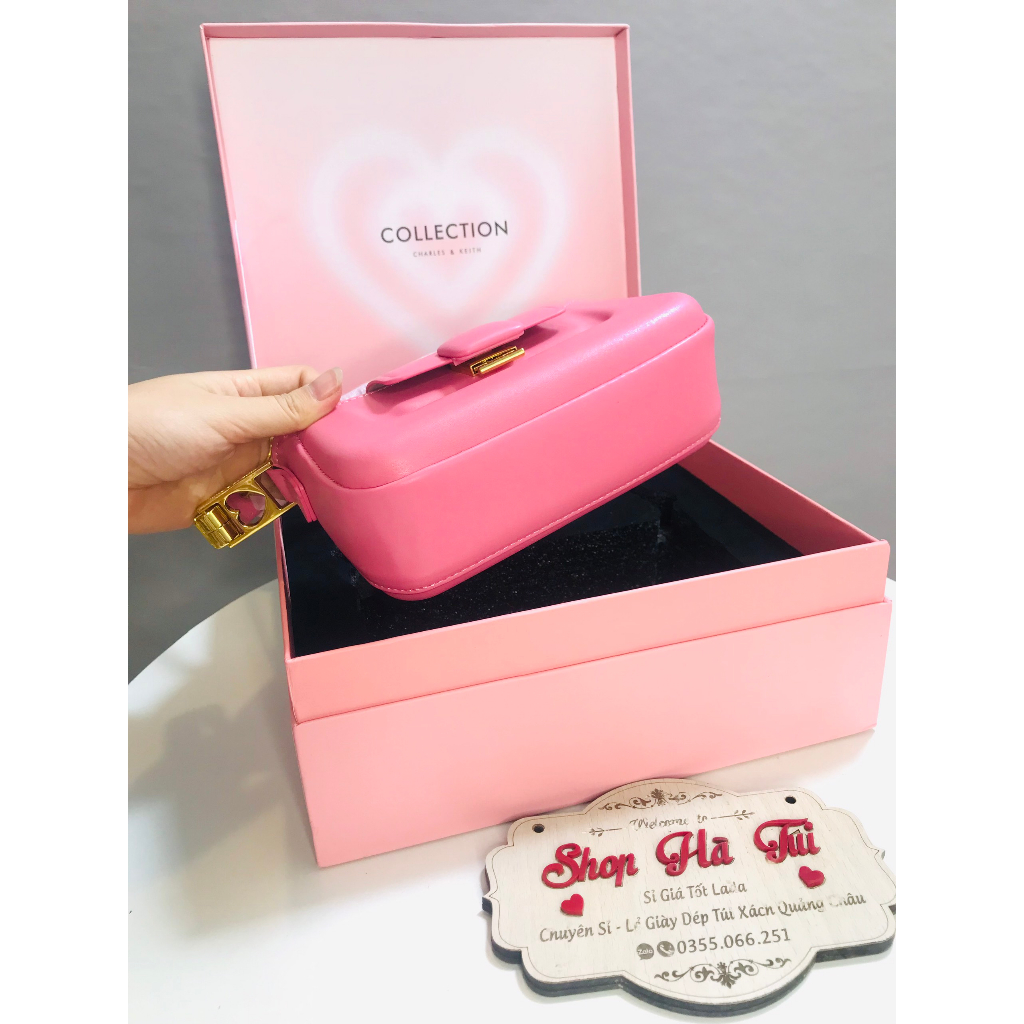 Túi Cê ka quai xách nắp gập vuông new Sz 20