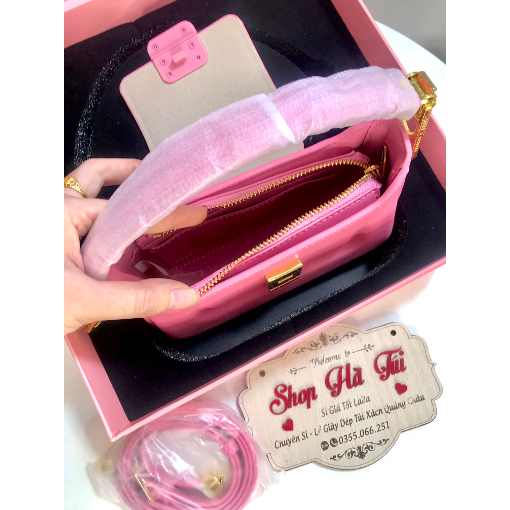 Túi Cê ka quai xách nắp gập vuông new Sz 20