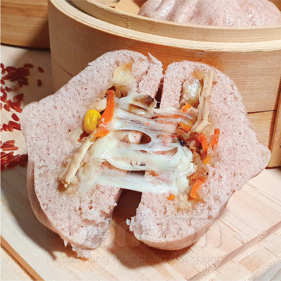 Bonzon - Bánh Bao Gạo Lứt Nhân Gà Phô Mai 70g