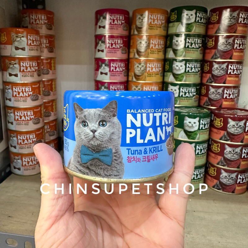 Pate Nutri Plan Hàn Quốc dành cho Mèo lon 160GR đủ vị - Thức Ăn Đóng Hộp Chống Biếng Ăn Cho Mèo Boss
