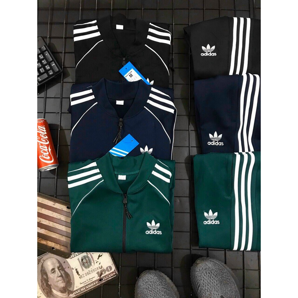 Bộ Thể Thao adidas Nam Vải Umi Thêu Logo Chắc Chắn, Bộ Quần áo adidas Thu Đông Phong Cách Thể Thao