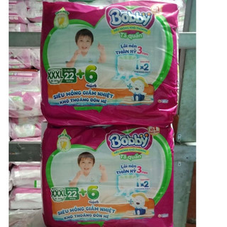 Combo 2G Tã/bỉm quần Bobby  XXXL22 - 22 miếng (18kg)