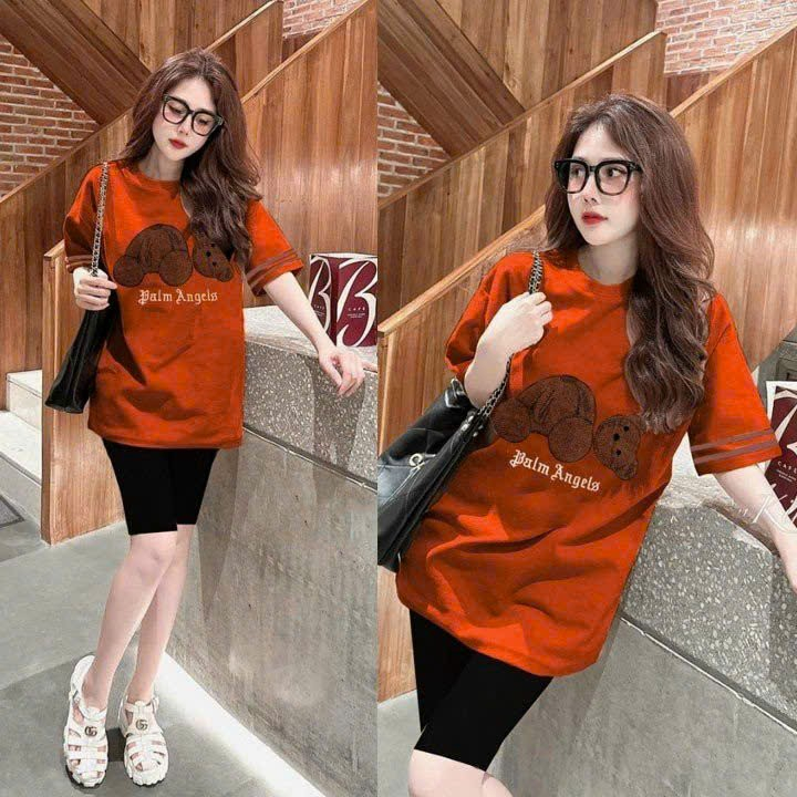 Bộ short lửng ngố thể thao thêu Gấu cao cấp siêu mát mịn  phong cách trẻ trung- SANG XỊN