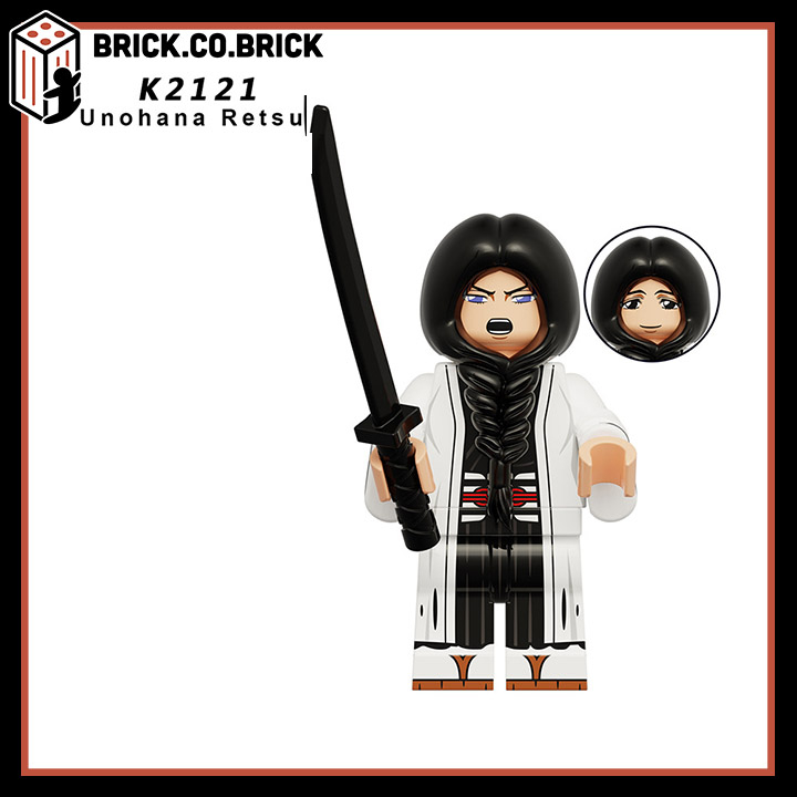 Kurosaki Ichigo Unohana Retuyachiru Đồ chơi Lắp ráp Nhân vật Hoạt hình Uzhihuali Dongshilang Kuchiki Byakuya Bleach