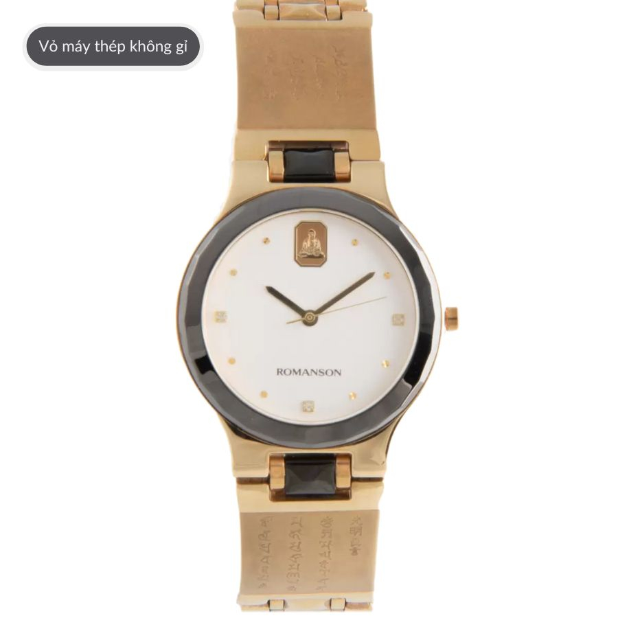 Đồng hồ nam Romanson NM0502SMKWH mặt kính Mineral, chống nước 3 ATM, dây thép đeo tay cao cấp chính hãng