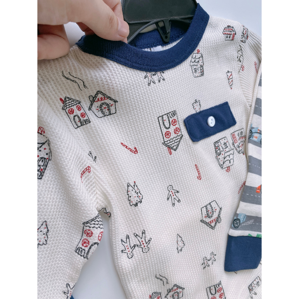 Set 3 bộ dài tay thu đông cho bé trai siêu xinh vải xuất dư 100% cotton 8-22kg