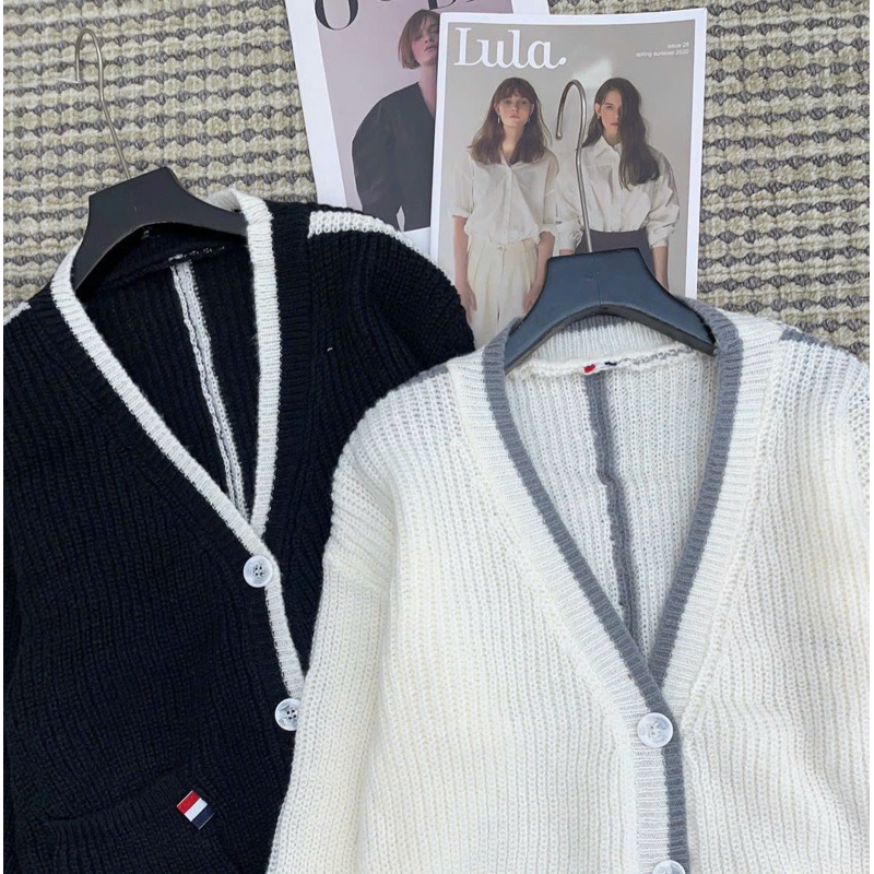 Áo cardigan len nữ THORM hàng QC form thụng