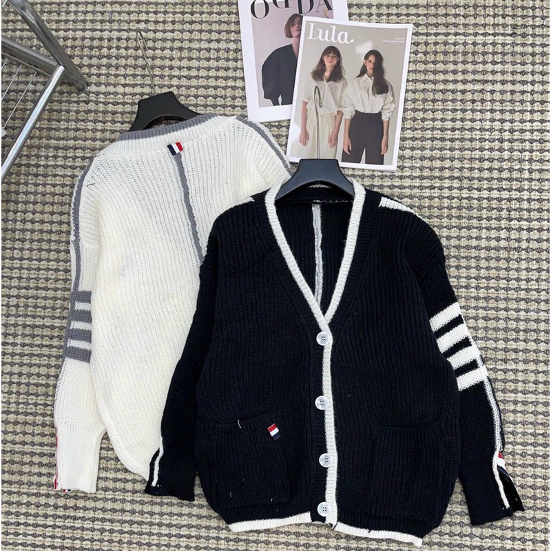 Áo cardigan len nữ THORM hàng QC form thụng