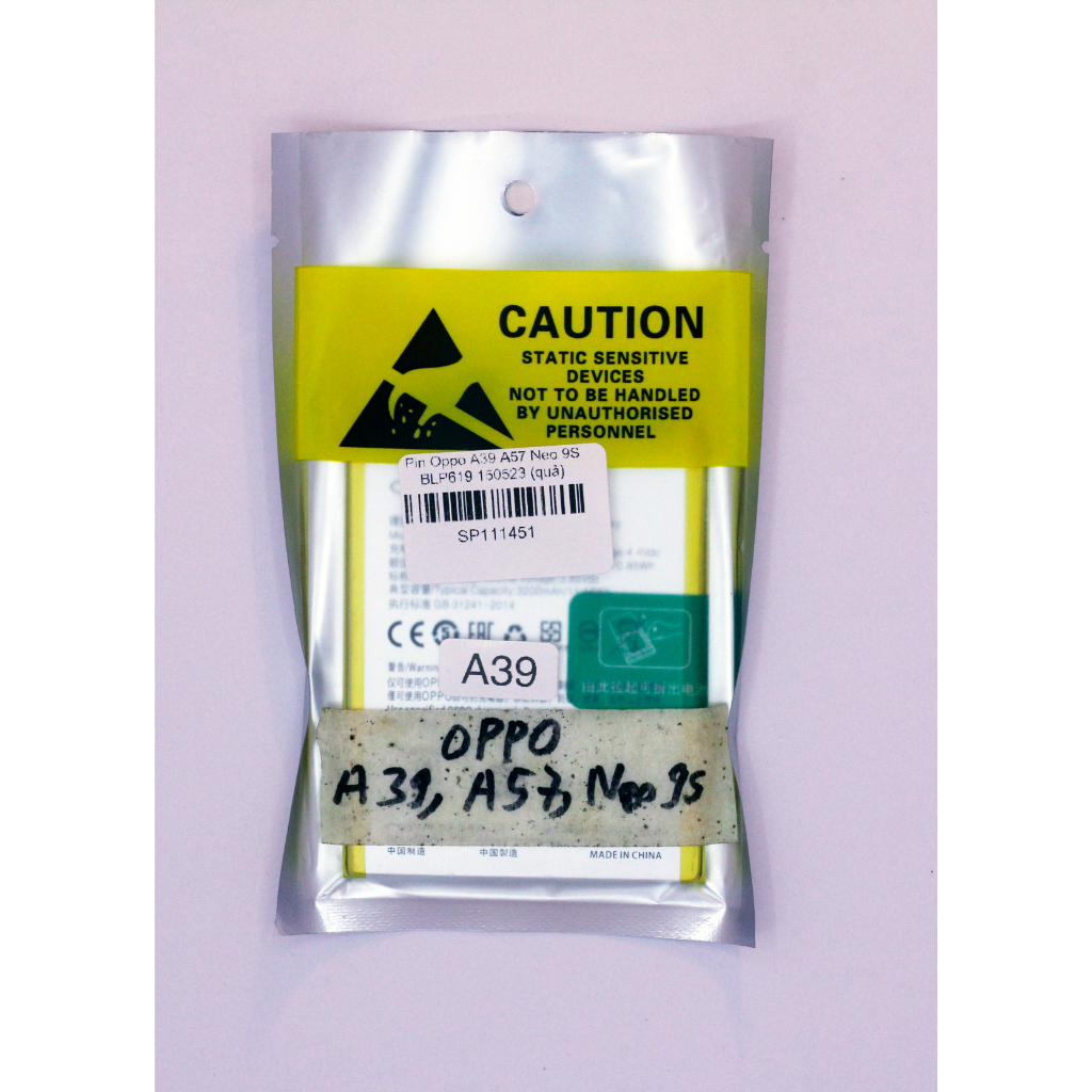 Pin Oppo A39 / Oppo A57 / Oppo Neo 9s mã BLP619 new zin