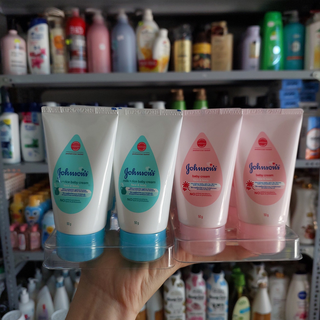 Kem Dưỡng Da Chiết Xuất Sữa Và Gạo Johnson's Milk And Rice Baby Cream 50g
