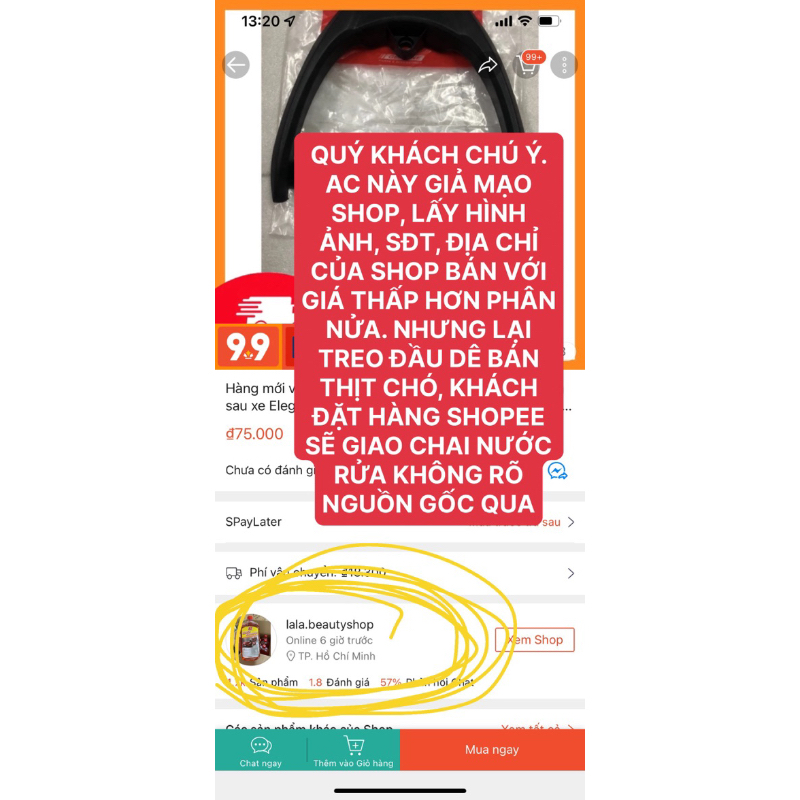 Cảng sau/ Tay nắm sau xe Elegant mã SAH, SA5