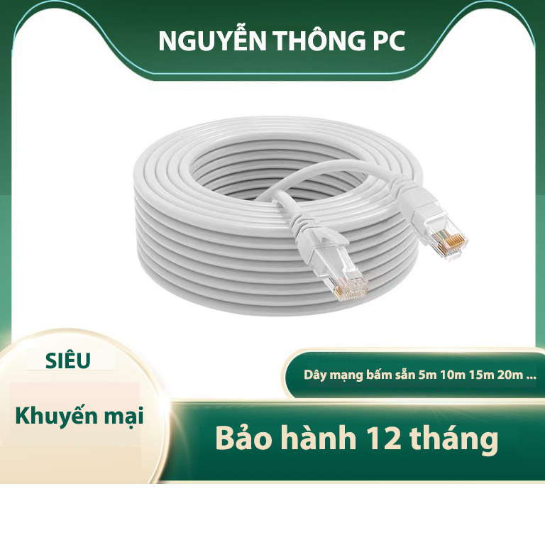 Dây mạng cat6 30m 35m 40m 45m 50m 55m 60m 65m 70m ngoài trời tốc độ truyền tải 1000mbps