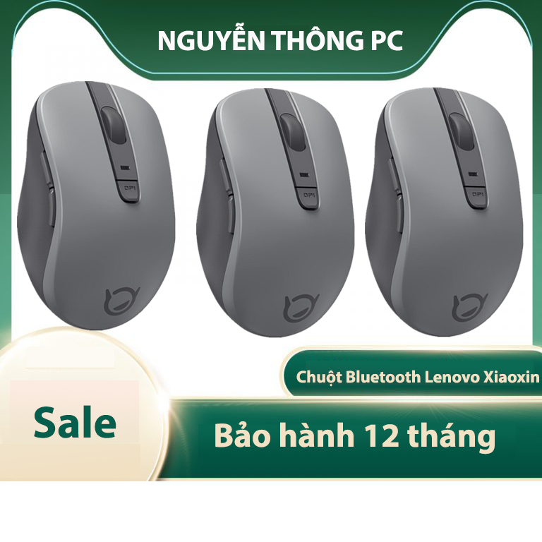 Chuột bluetooth không dây Lenovo xiaoxin BT silent mouse  xám 013213