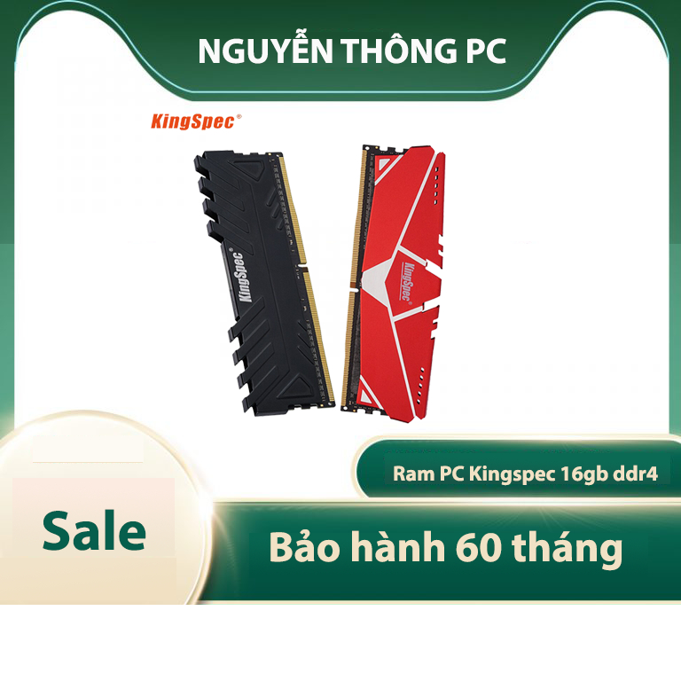 Ram Desktop Kingspec  ddr4 8gb tản thép bảo hành 60 tháng