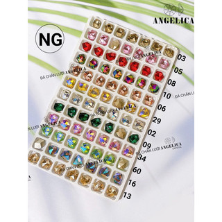 Sét đá khối chân nhọn trang trí Nail [10viên]