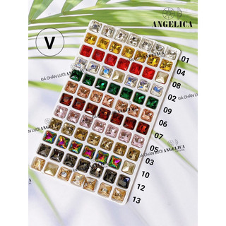 Sét đá khối chân nhọn trang trí Nail [10viên]