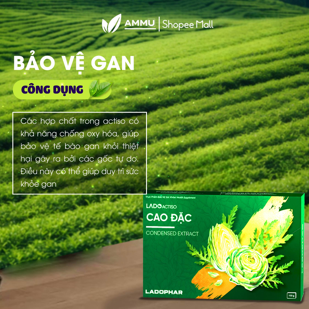 Cao Đặc Atiso Ladophar Cao actiso Đà Lạt giúp mát gan, thanh lọc cơ thể Hộp 100g