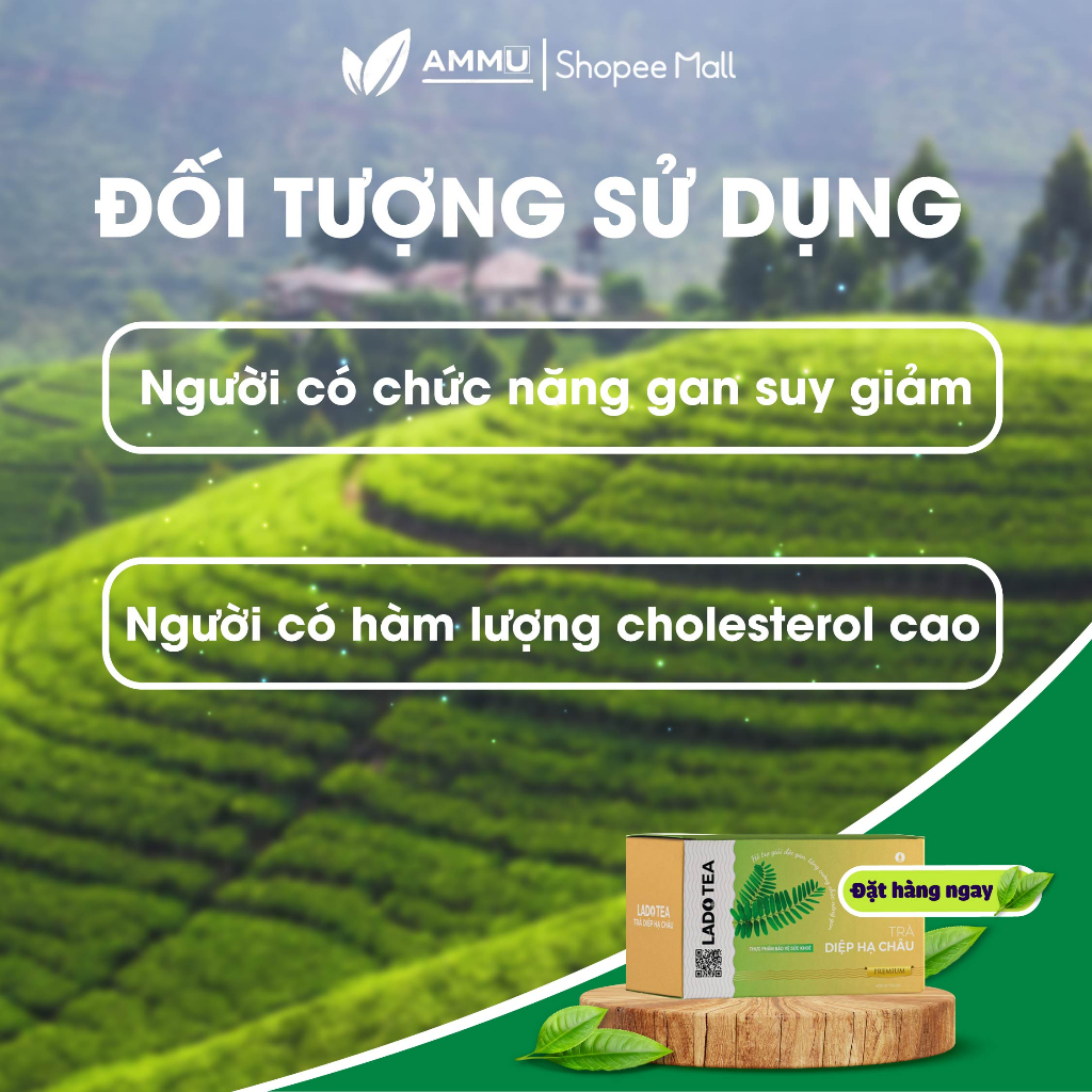 Trà diệp hạ châu Ladophar thảo mộc giúp gan thanh lọc cơ thể túi 200g